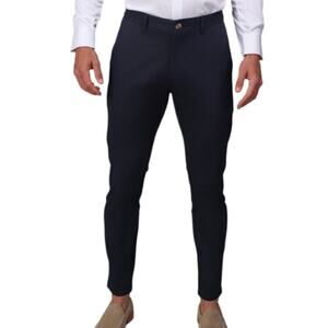 Collars & Co. CEO Chino Classic Pocket Cotton Stretch Pants - Navy 32x30